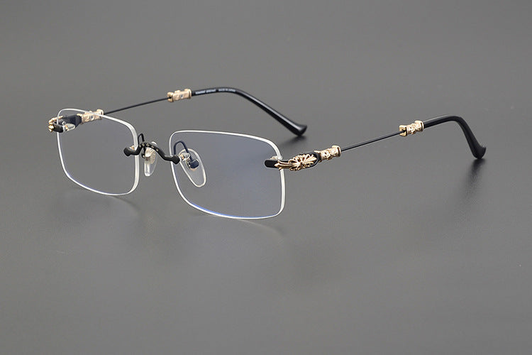 Chrome Hearts Rimless Titanium Glasses | Lightweight Square Frames for Men