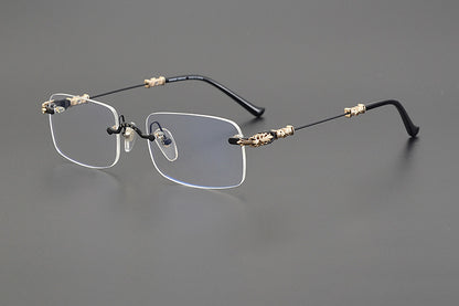 Chrome Hearts Rimless Titanium Glasses | Lightweight Square Frames for Men