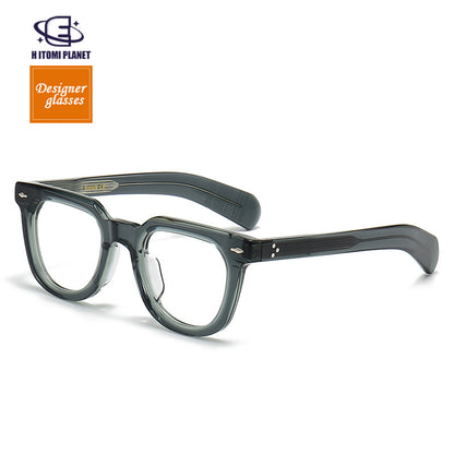 New 8.0mm Thick Acetate Glasses Frame | Irregular Design for High Prescription Lenses | Artistic Retro European Style