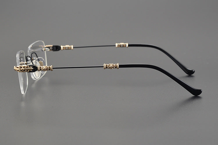 Chrome Hearts Rimless Titanium Glasses | Lightweight Square Frames for Men