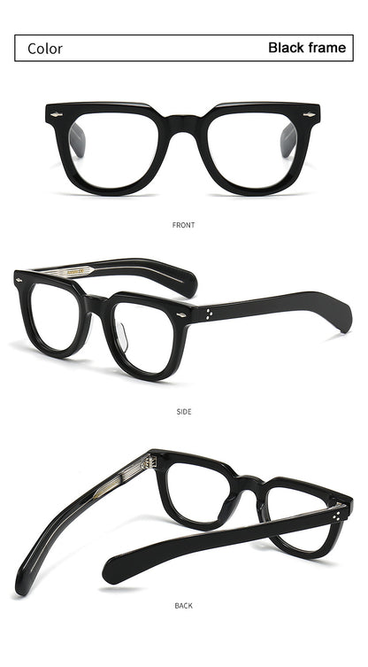 New 8.0mm Thick Acetate Glasses Frame | Irregular Design for High Prescription Lenses | Artistic Retro European Style