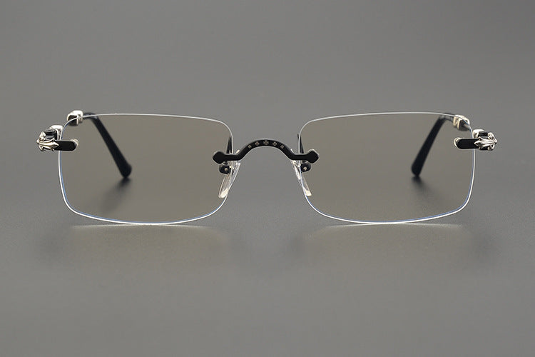 Chrome Hearts Rimless Titanium Glasses | Lightweight Square Frames for Men