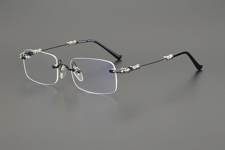 Chrome Hearts Rimless Titanium Glasses | Lightweight Square Frames for Men