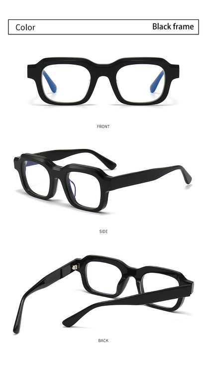 flexxxy - Bold 8.0mm Acetate Eyeglass Frame | Hip-Hop Gradient Color Rappper Style Blue Light Glasses for High Prescription