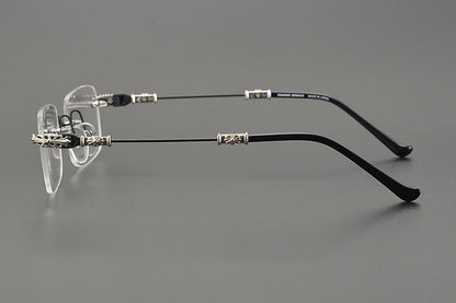 Chrome Hearts Rimless Titanium Glasses | Lightweight Square Frames for Men