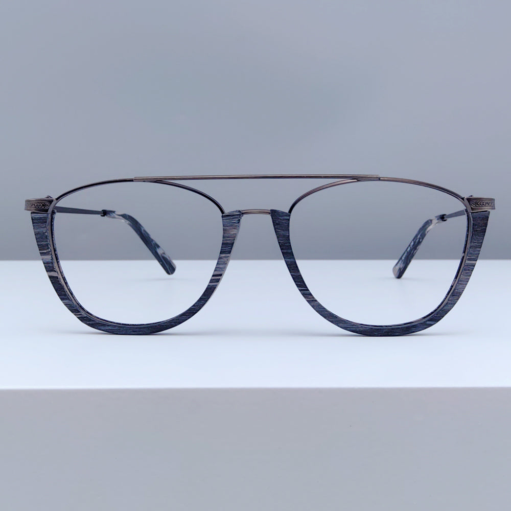 Double Bridge Wooden Glasses Frame EO-5351