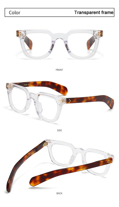 New 8.0mm Thick Acetate Glasses Frame | Irregular Design for High Prescription Lenses | Artistic Retro European Style