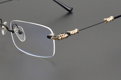 Chrome Hearts Rimless Titanium Glasses | Lightweight Square Frames for Men