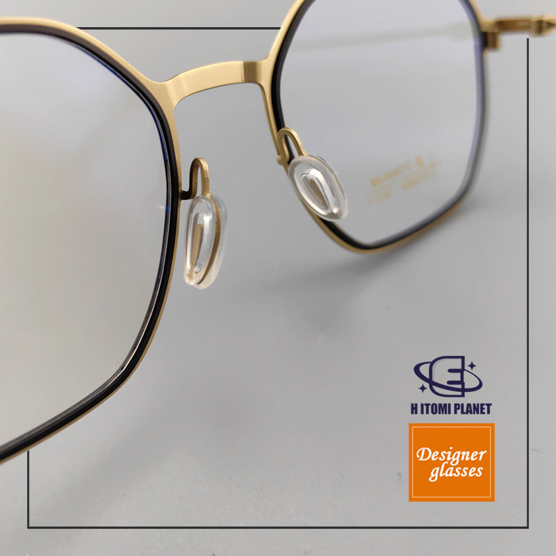 Rectangular Full-Frame Glasses | Beta Titanium Frame & Retro Style - EO-3024