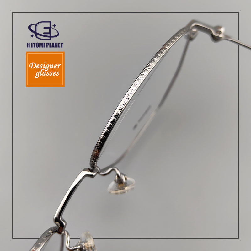 Large Rectangular Full-Frame Glasses | Pure Titanium Frame & Fashionable Retro Look - EO-579