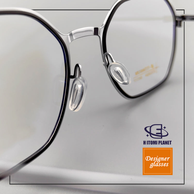 Rectangular Full-Frame Glasses | Beta Titanium Frame & Retro Style - EO-3024