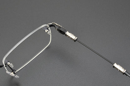 Chrome Hearts Rimless Titanium Glasses | Lightweight Square Frames for Men