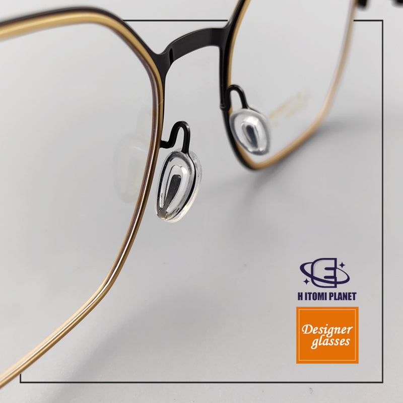 Rectangular Full-Frame Glasses | Beta Titanium Frame & Retro Style - EO-3024