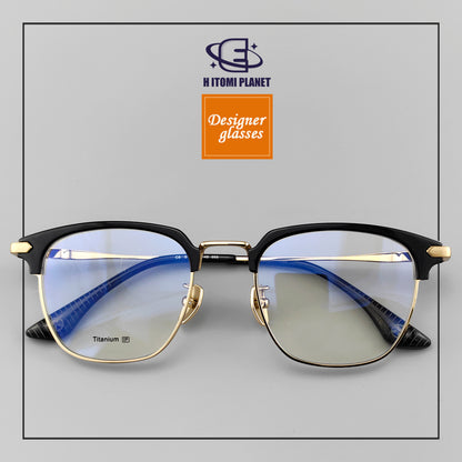 Browline Optical Glasses | Pure Titanium Frame with Acetate Design | HPGlasses EO-668