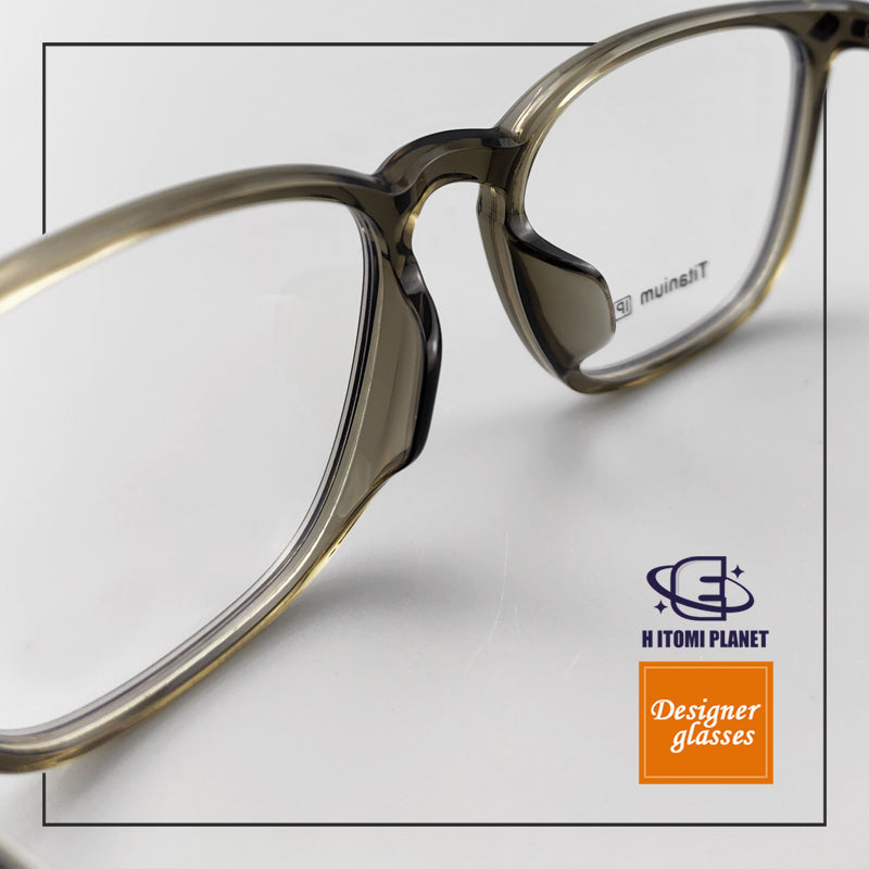 High Quality Acetate Full rim Glasses with Pure Titanium Metal Parts, Medieval Style Design - EO-839