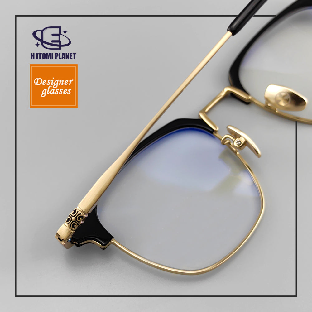 Browline Optical Glasses | Pure Titanium Frame with Acetate Design | HPGlasses EO-668