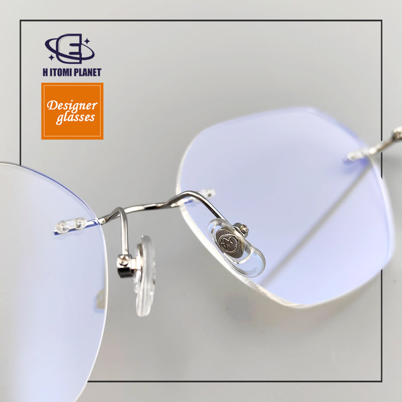 Elegant Rimless Glasses For Women  - Pure Japanese Titanium Frame - EO-7056