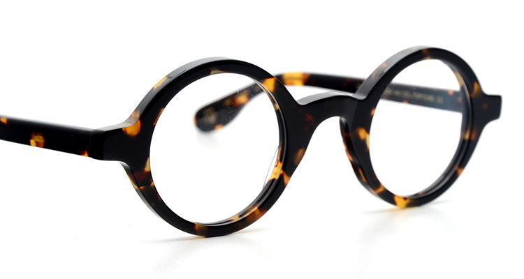 Vintage Boston Round Acetate Eyeglass Frame | Unisex Retro Design for High Prescription Lenses