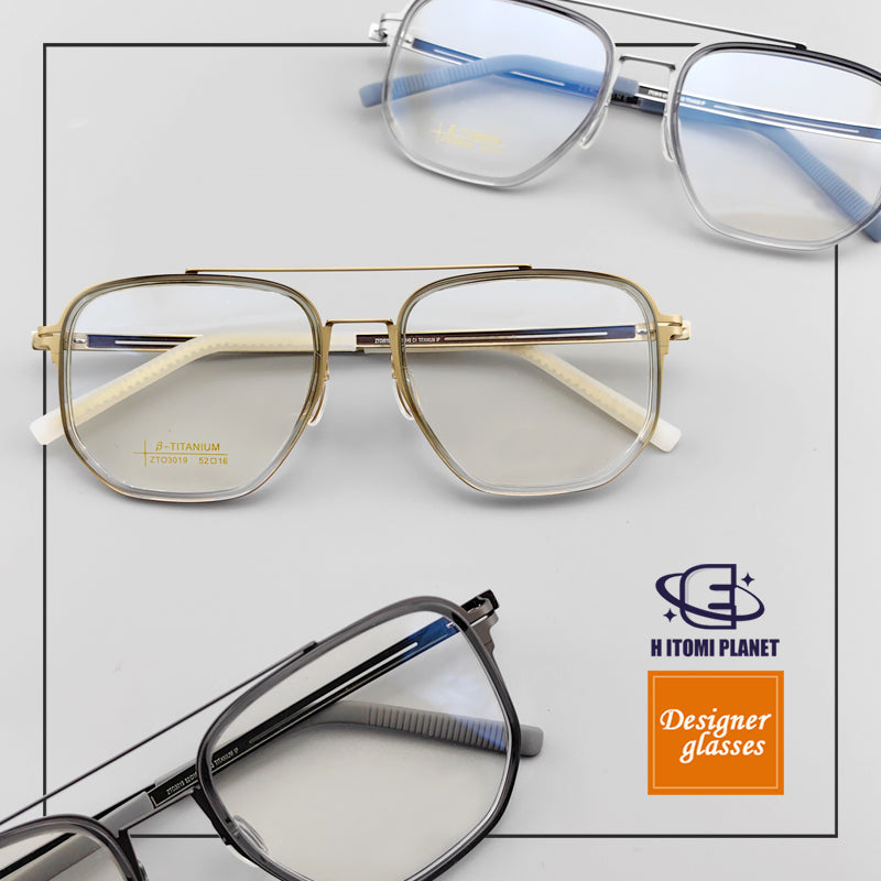 Vintage Aviator Optical Glasses | Beta Titanium Frame & Sporty Design - EO-3019