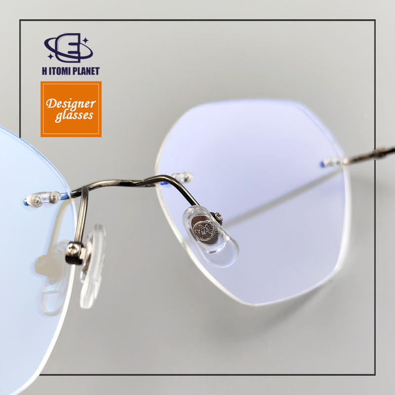 Elegant Rimless Glasses For Women  - Pure Japanese Titanium Frame - EO-7056