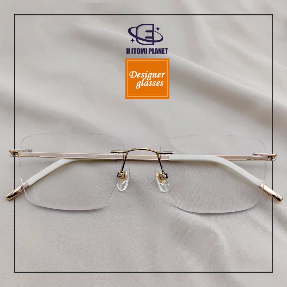 Unisex Business Rimless Glasses - Pure Japanese Titanium Frame - EO-7661