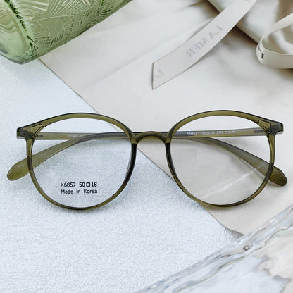 Korea TR90 light weight transparent frame glasses - EO-6857