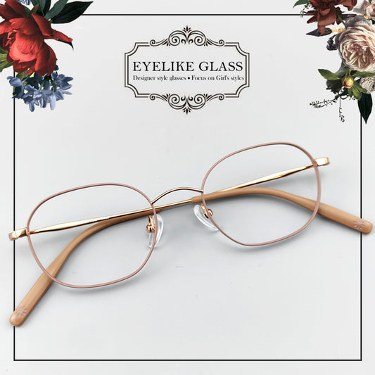 Elegant Women's Full-Frame Pure Titanium Eyeglasses | Lightweight & Stylish Design - EO-6386