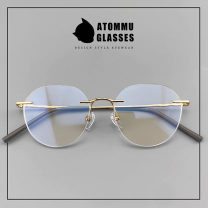 Japanese Style Frameless Glasses | Lightweight Pure Titanium Frame - EO-6682