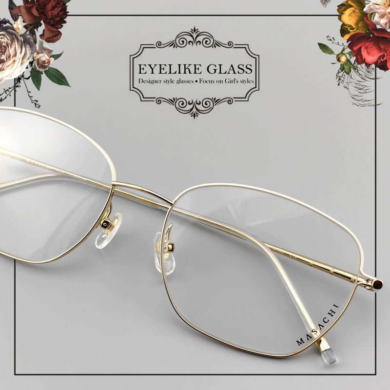 2025 New Full Rim Lightweight Titanium Glasses for Women | Color - Block Design - EO - 9125 - HP eyeglasses