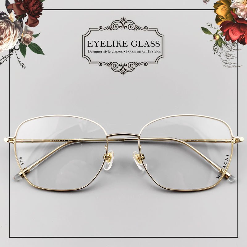 2025 New Full Rim Lightweight Titanium Glasses for Women | Color - Block Design - EO - 9125 - HP eyeglasses