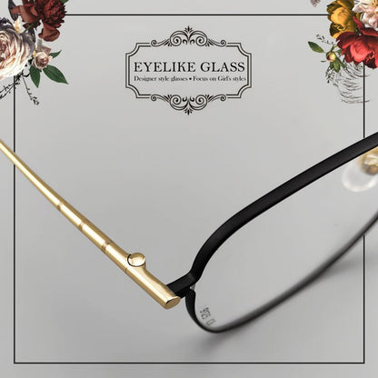 2025 New Full Rim Lightweight Titanium Glasses for Women | Color - Block Design - EO - 9125 - HP eyeglasses