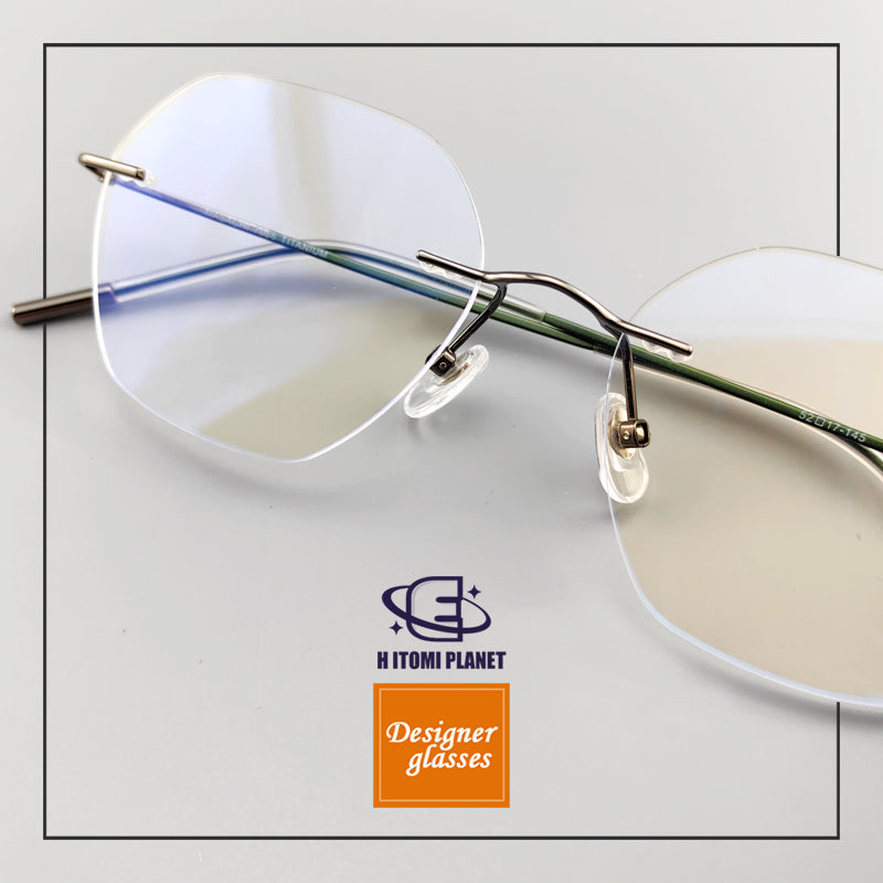 Elegant Rimless Glasses For Women  - Pure Japanese Titanium Frame - EO-7056