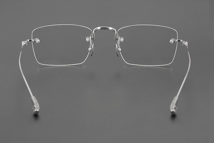 Chrome Hearts-Inspired rimless square glasses | Japanese Craftsmanship Pure Titanium Square Frames