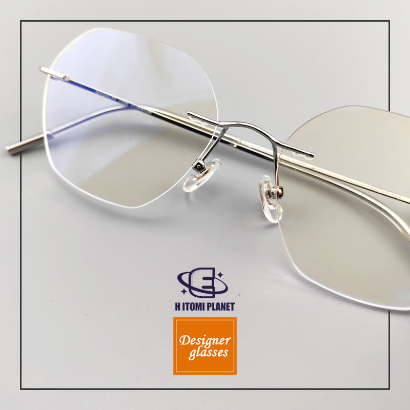 Elegant Rimless Glasses For Women  - Pure Japanese Titanium Frame - EO-7056