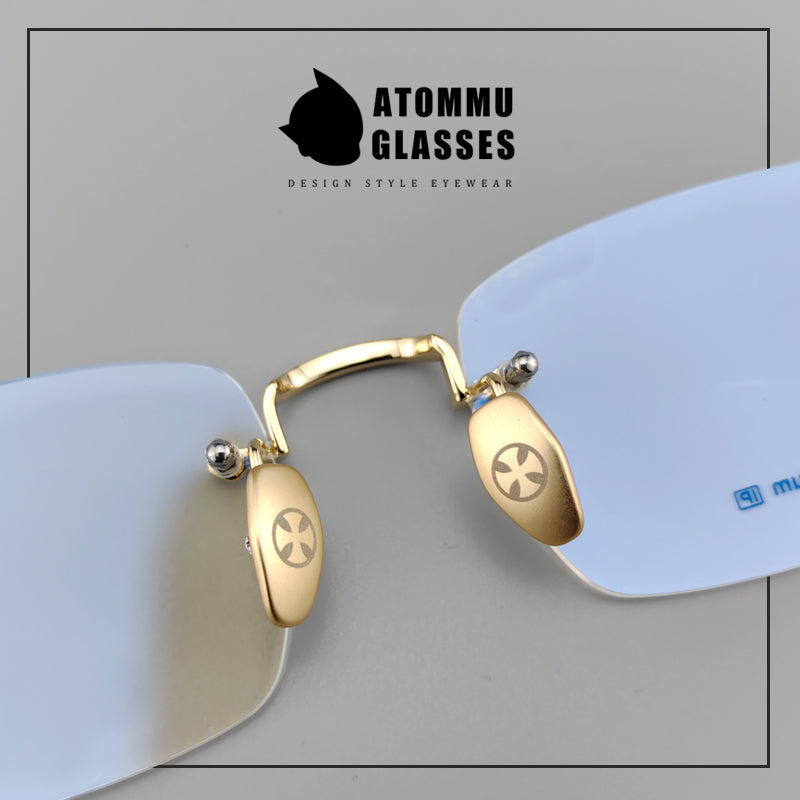 Frameless EyeGlasses for Business | Titanium and Acetate Blend Frame - EO-699