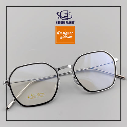 Rectangular Full-Frame Glasses | Beta Titanium Frame & Retro Style - EO-3024