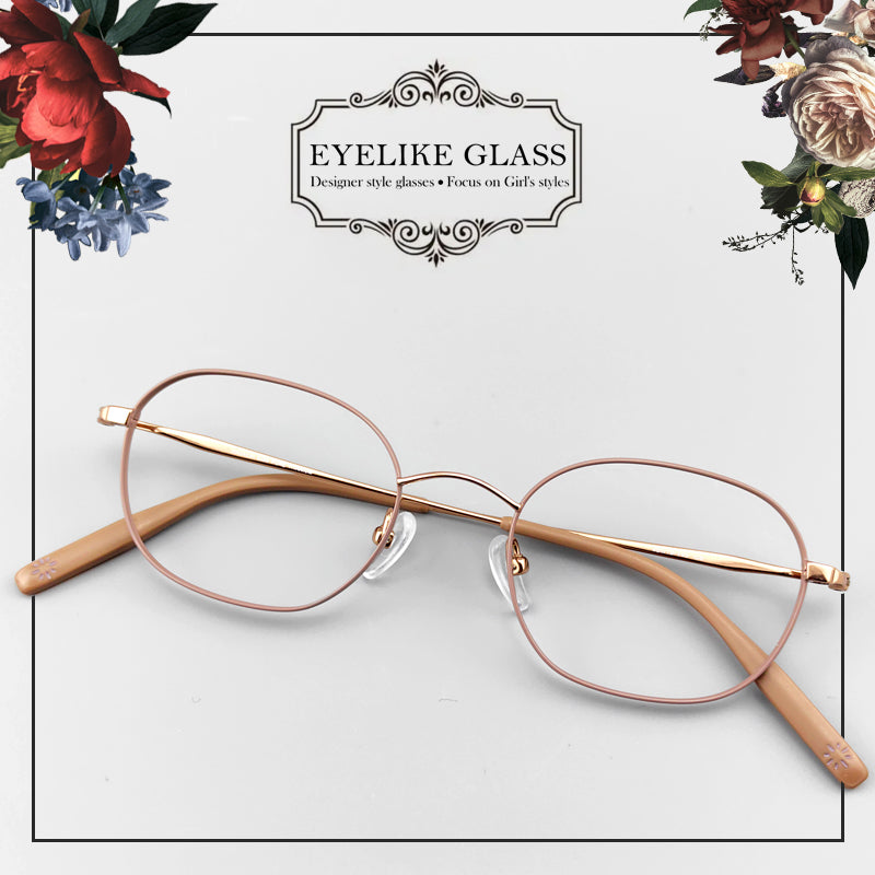 Elegant Women's Full-Frame Pure Titanium Eyeglasses | Lightweight & Stylish Design - EO-6386