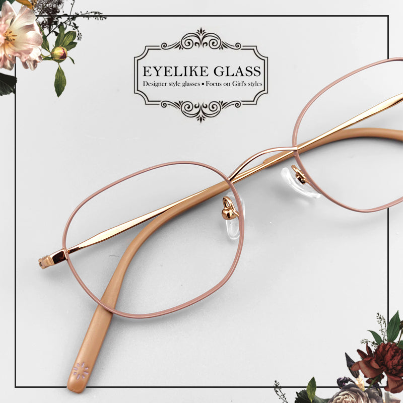 Elegant Women's Full-Frame Pure Titanium Eyeglasses | Lightweight & Stylish Design - EO-6386