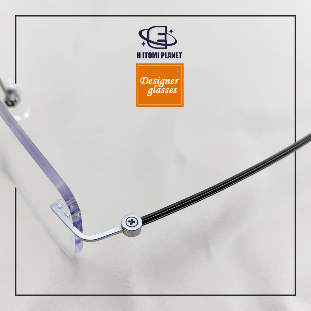 Unisex Business Rimless Glasses - Pure Japanese Titanium Frame - EO-7661