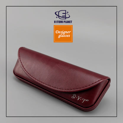 Compact Vintage Leather Glasses Case for Women – Lightweight, Durable, Pressure-Resistant Design with Soft Velvet Lining for Reading Glasses & Sunglasses