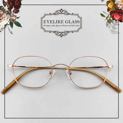 Elegant Women's Full-Frame Pure Titanium Eyeglasses | Lightweight & Stylish Design - EO-6386