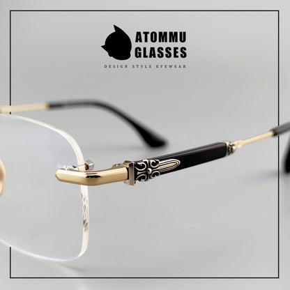 Frameless EyeGlasses for Business | Titanium and Acetate Blend Frame - EO-699