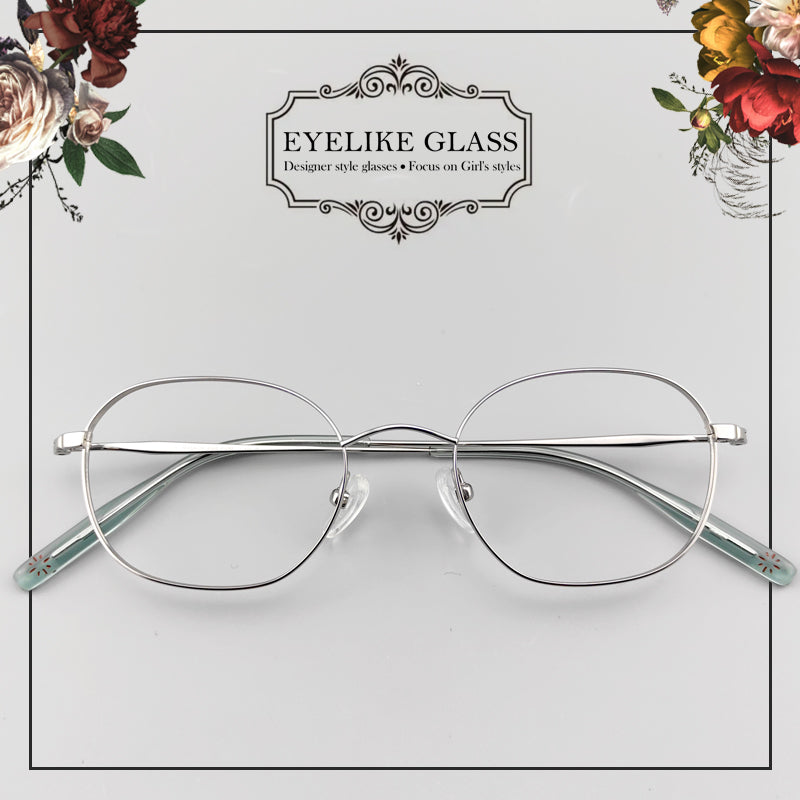 Elegant Women's Full-Frame Pure Titanium Eyeglasses | Lightweight & Stylish Design - EO-6386