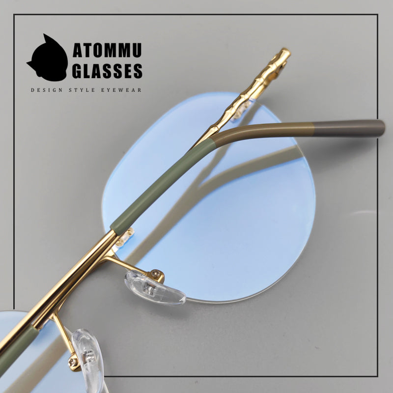 Japanese Style Frameless Glasses | Lightweight Pure Titanium Frame - EO-6682