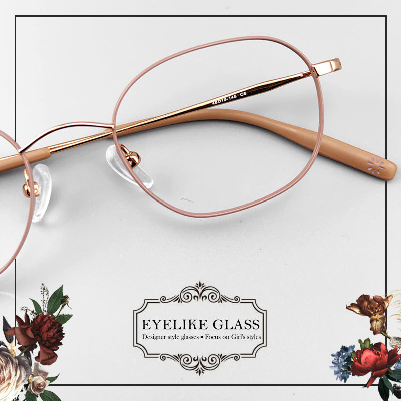 Elegant Women's Full-Frame Pure Titanium Eyeglasses | Lightweight & Stylish Design - EO-6386