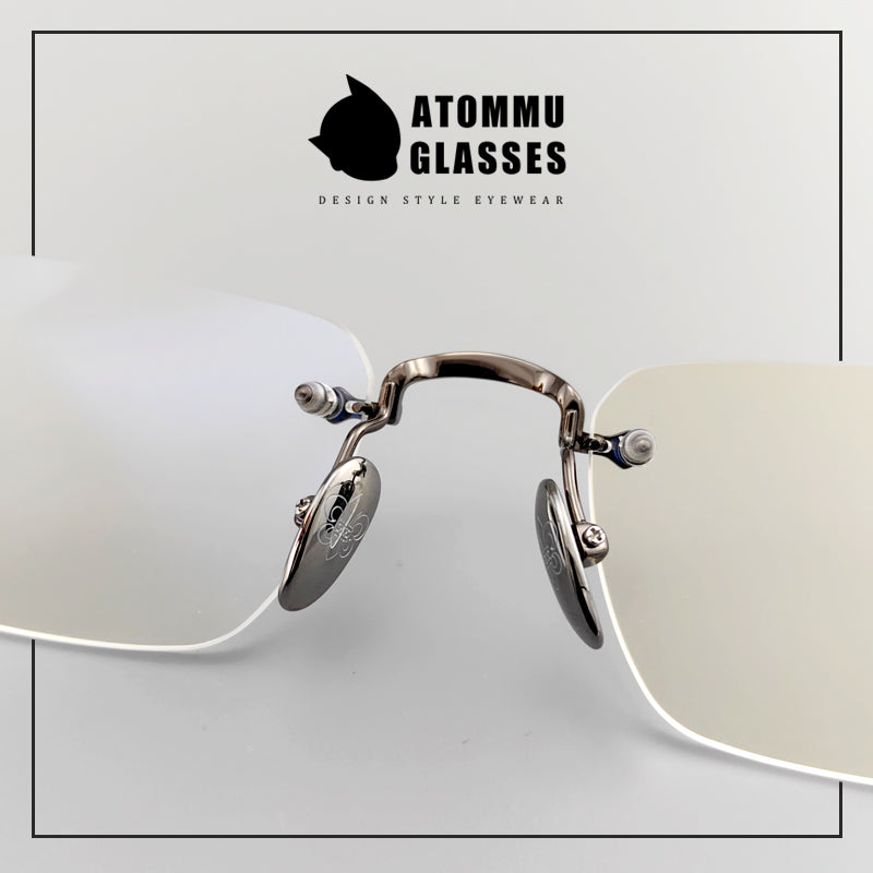 Chrome Hearts Style Rimless Glasses - Premium Acetate Temples & Pure Titanium Frame - EO - 8085