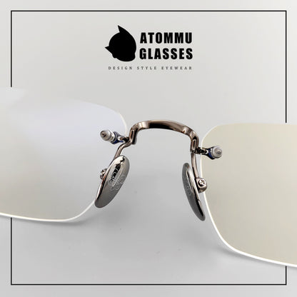 Chrome Hearts Style Rimless Glasses - Premium Acetate Temples & Pure Titanium Frame - EO - 8085