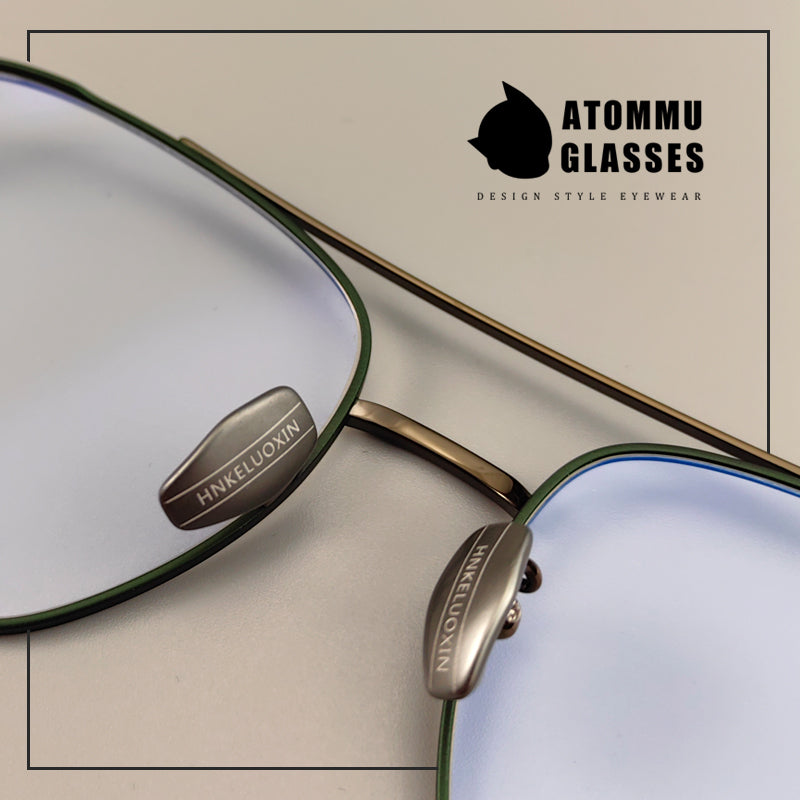 Vintage Aviator Optical Frames: Retro Eyeglasses with Unique Cross Logo Design - EO-717