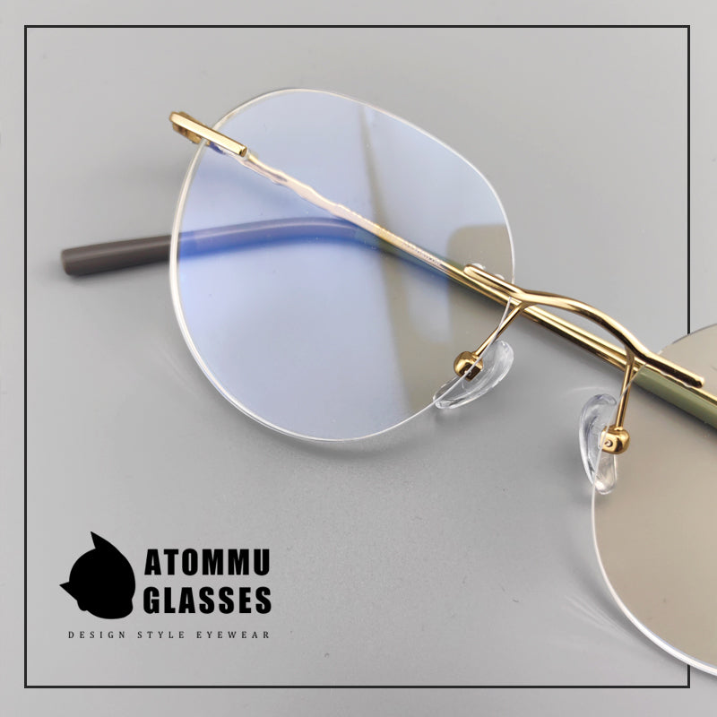 Japanese Style Frameless Glasses | Lightweight Pure Titanium Frame - EO-6682