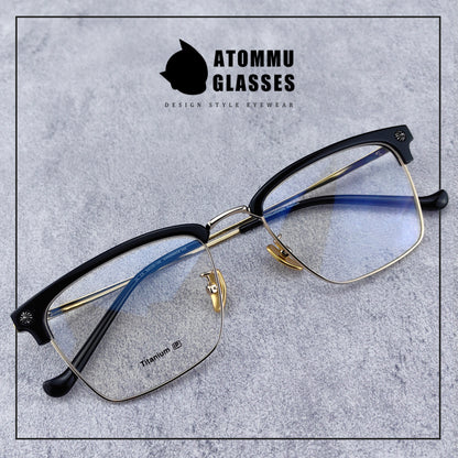 Stylish Browline Titanium Eyeglass Frames: Shop Classic Browline glasses Design - EO-545